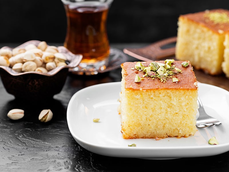 Basbousa Topped With Walnuts