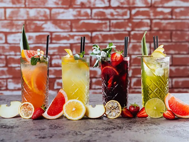 Colorful Refreshing Cocktails