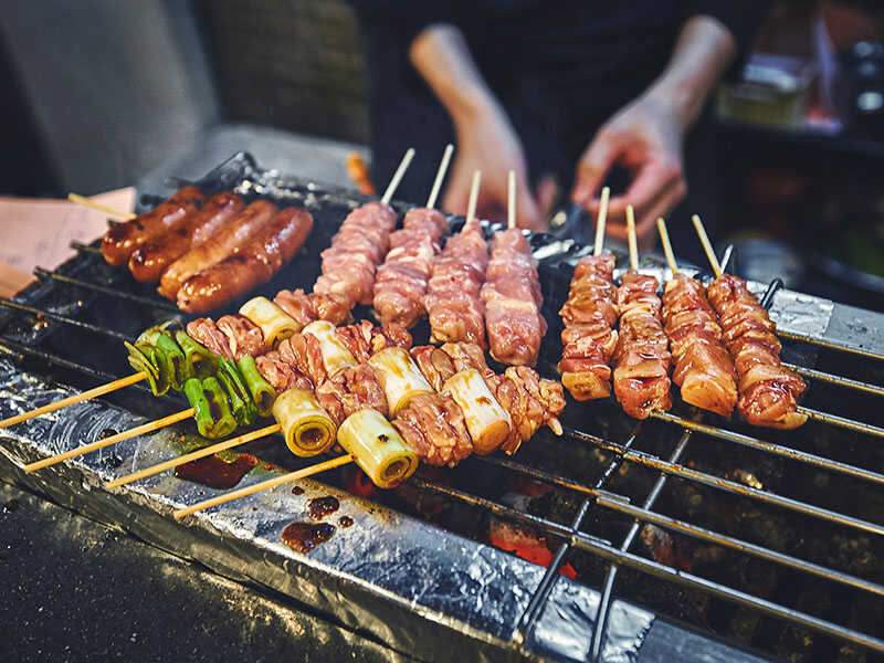 Japanese Yakitori Cooking