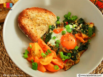 Spinach Mushroom And Egg Breakfast Skillet Recipe